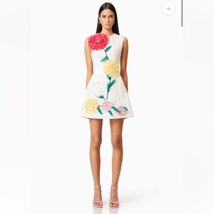 Elliatt White Dress with Colorful Floral Accents